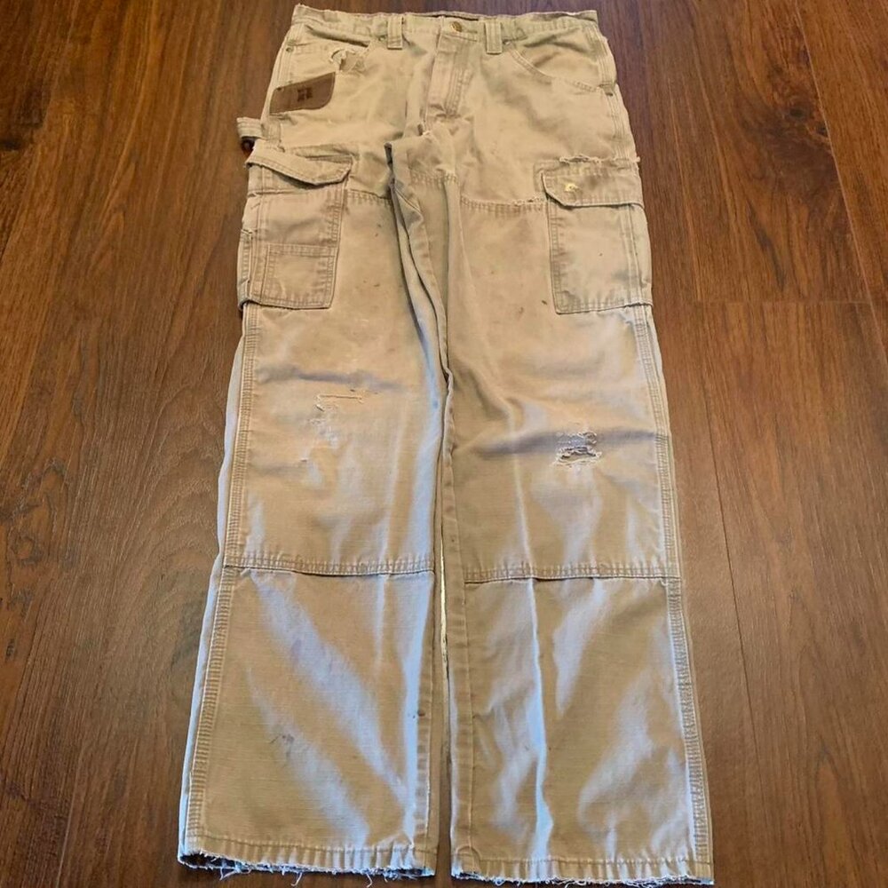 Baggy Wrangler Riggs with a distressed look